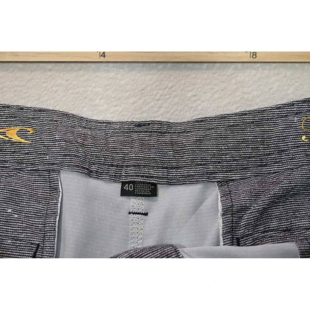 O'Neill Hybrid Shorts Mens 40 Blue Surf Hike Casual Textured Quick Dry Excellent